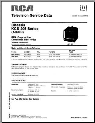 rca television repair manual