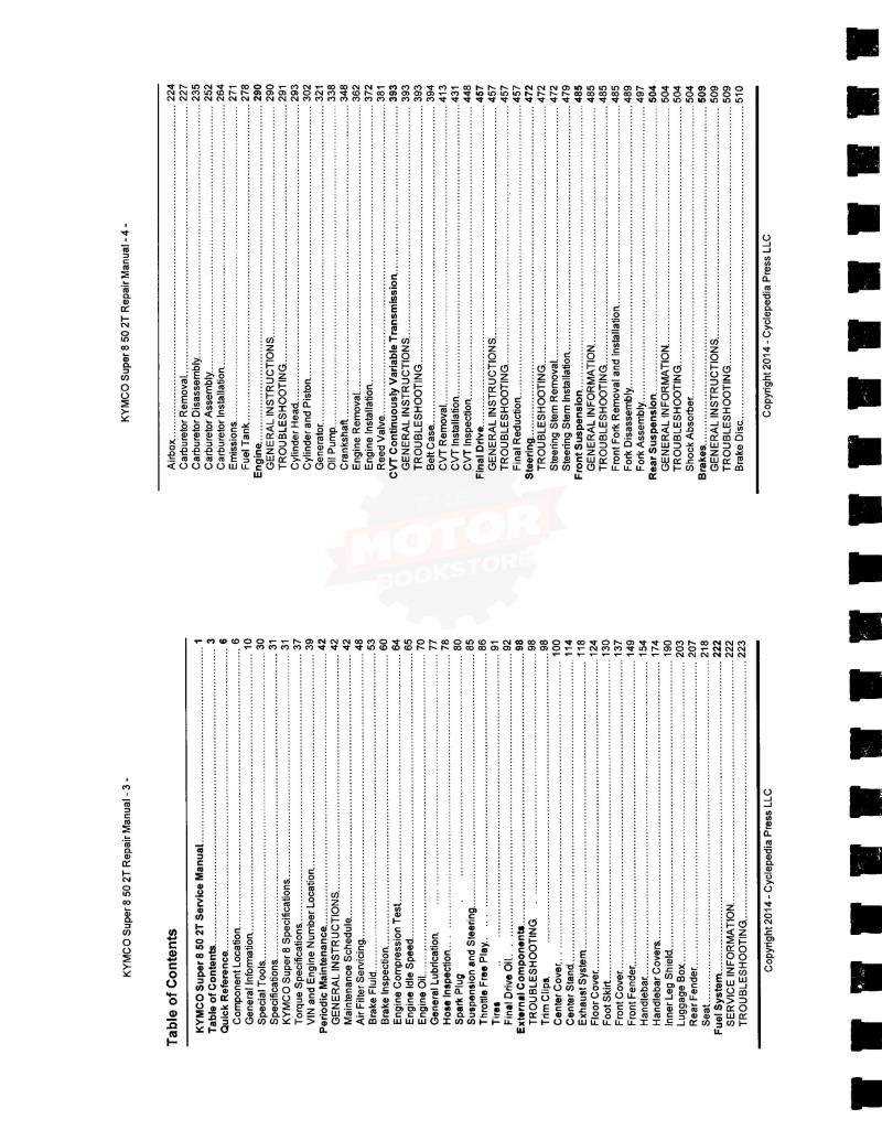 kymco super 8 repair manual