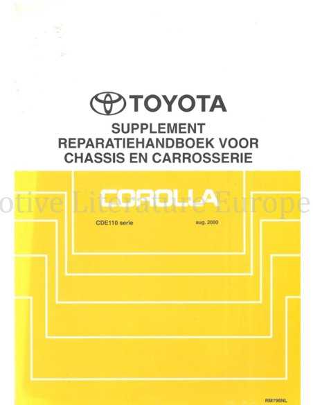 2000 toyota corolla repair manual