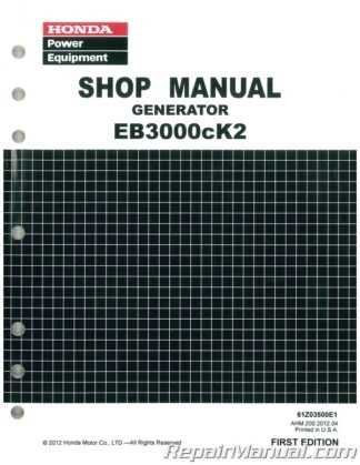 honda 2000i generator repair manual