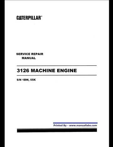 caterpillar 3126 engine repair manual