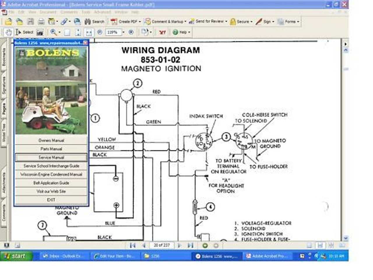 bolens bl410 repair manual