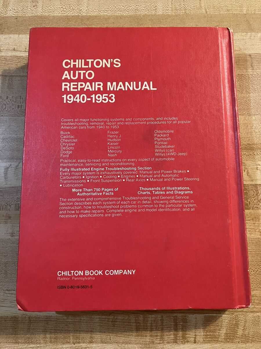 chilton auto repair manual