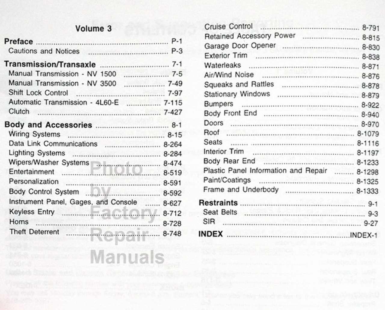 97 chevy blazer repair manual