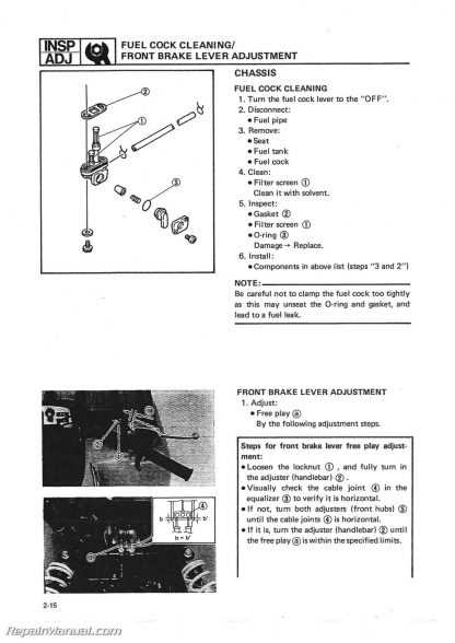 yamaha moto 4 repair manual