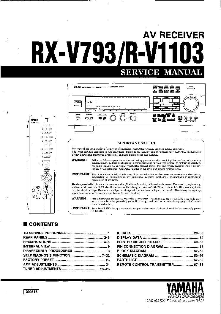 yamaha rx1 repair manual