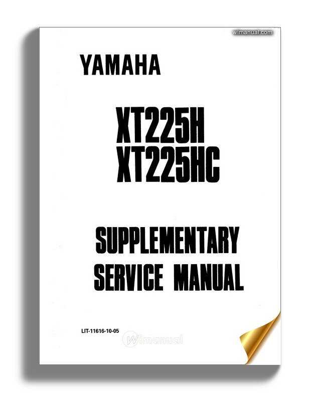 yamaha xt225 repair manual