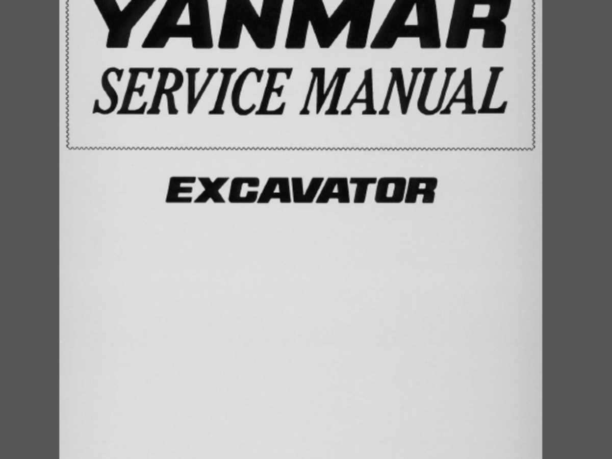 yanmar excavator repair manual