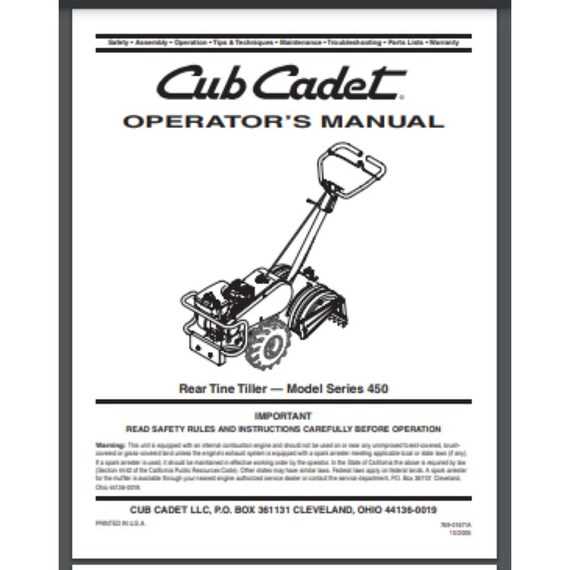 yard machine tiller repair manual