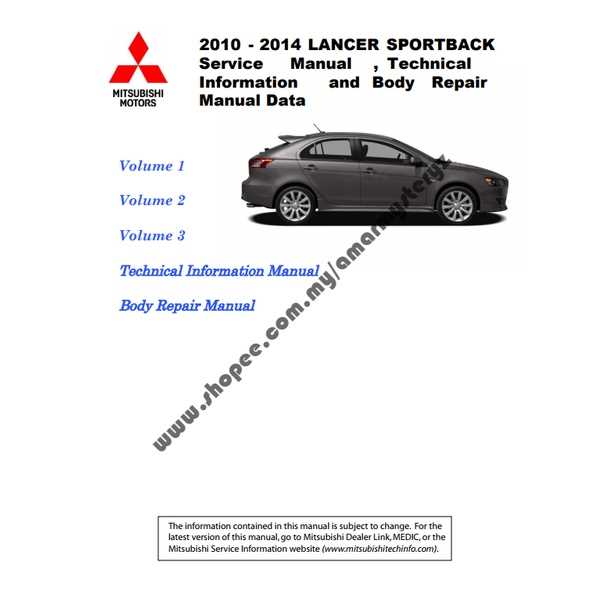 2010 mitsubishi lancer repair manual