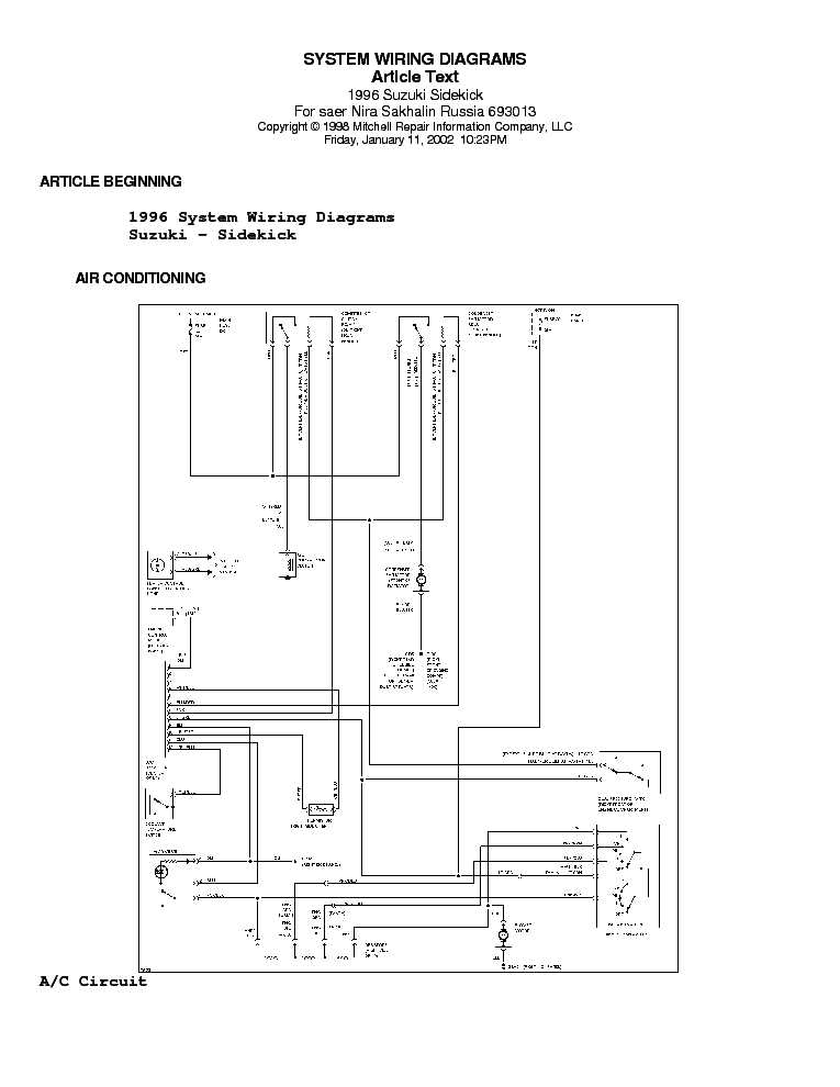 1995 suzuki sidekick repair manual