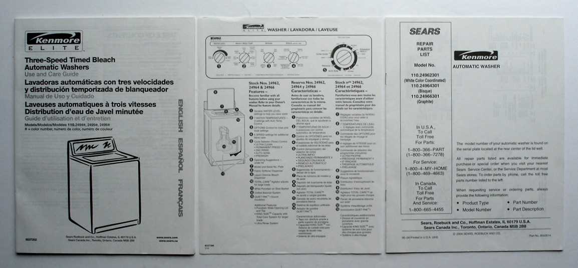 kenmore 110 washer repair manual