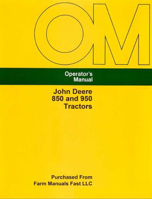 john deere 850 tractor repair manual