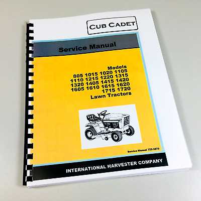 cub cadet 1320 repair manual