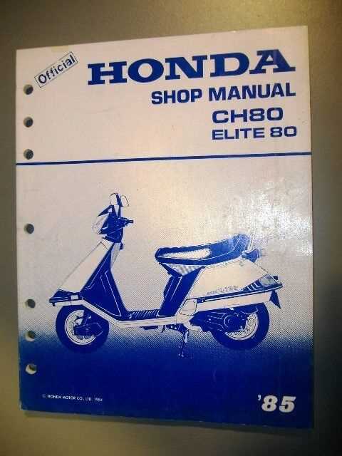 honda elite 80 repair manual